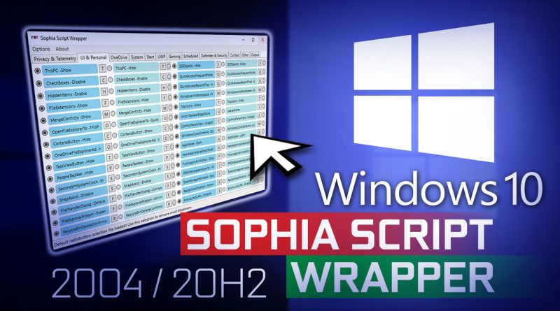 Windows 10 sophia script как пользоваться