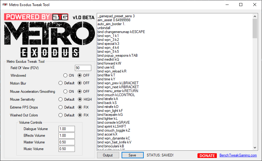 Metro Exodus Tweak Tool – Benchtweakgaming