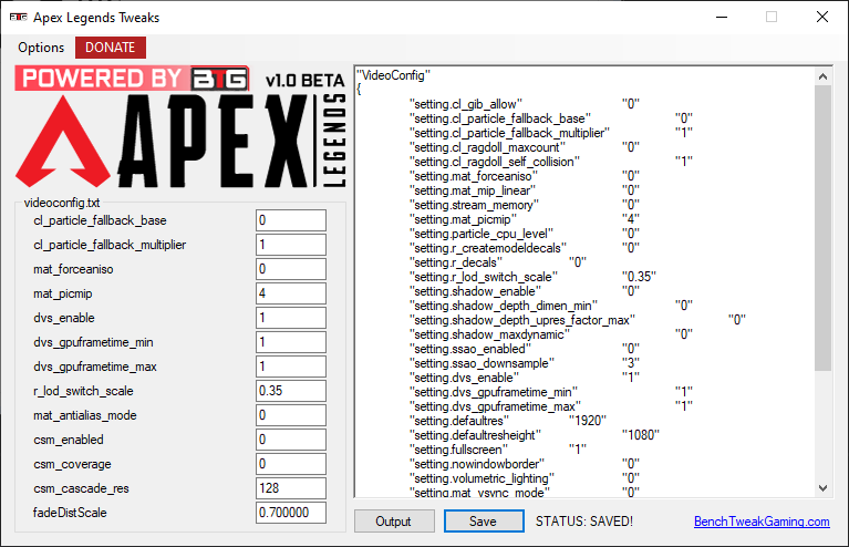 Apex Legends Tweak Tool Benchtweakgaming